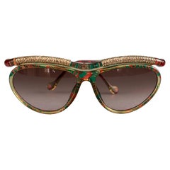 Vintage CHRISTIAN LACROIX Cat Eye Abstract Gilt Accent Sunglasses