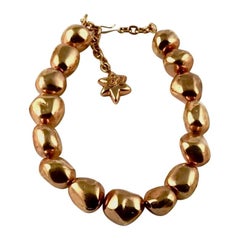 Vintage CHRISTIAN LACROIX Chunky Nugget Bead Necklace