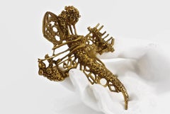 Vintage Christian Lacroix Cross Geometric Abstract Brooch Necklace
