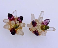 Vintage Christian Lacroix Crystal Quartz Earrings