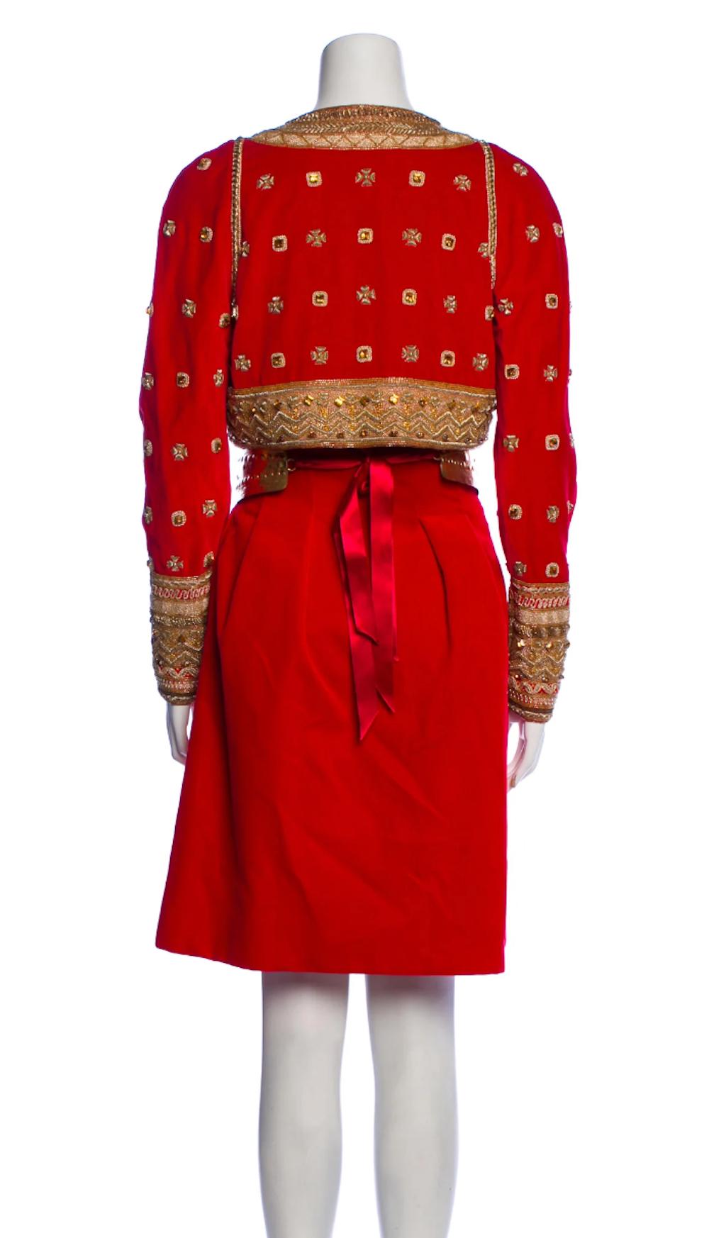 Christian Lacroix - Ensemble jupe couture embellie vintage, années 1988  Pour femmes en vente