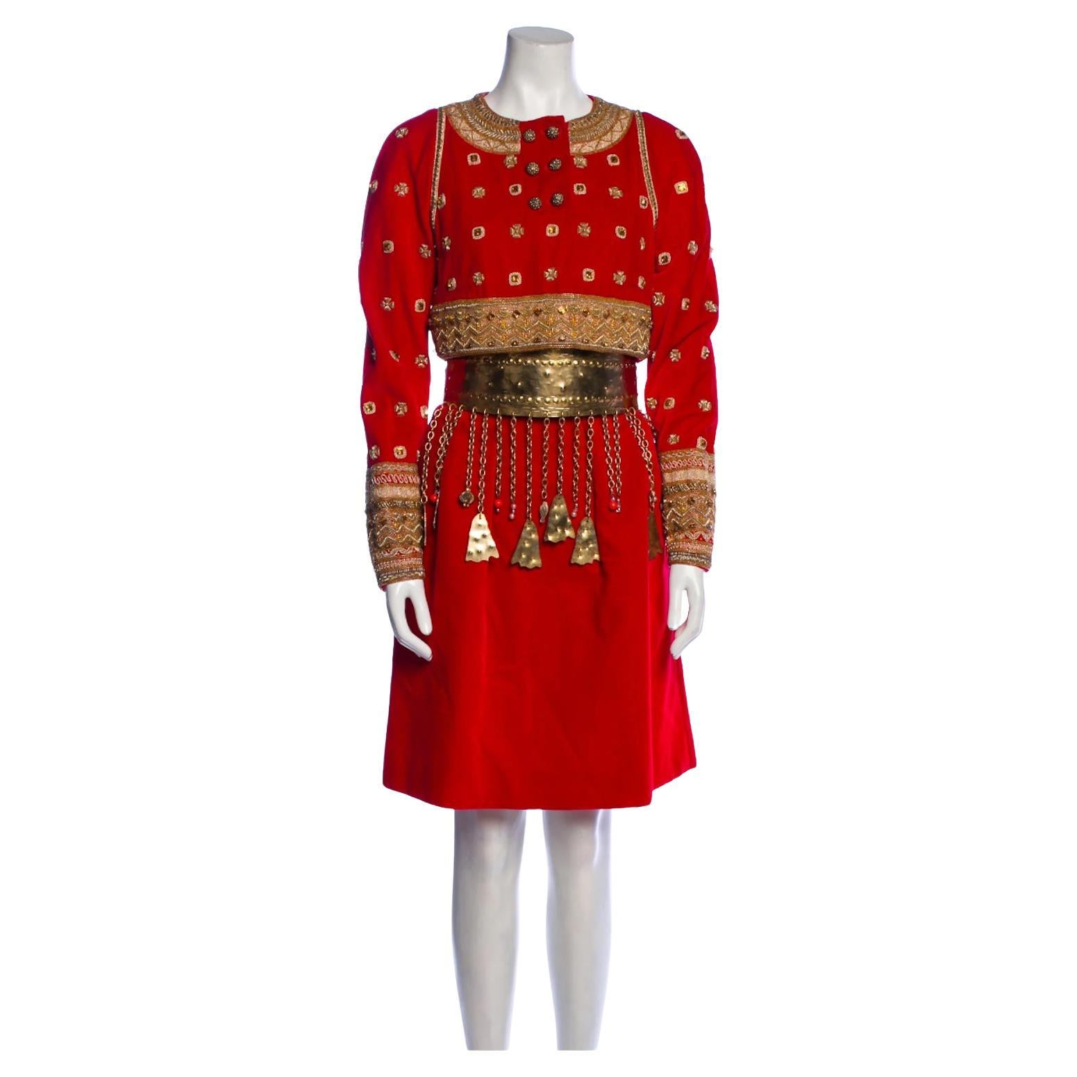 Vintage Christian Lacroix Embellished Couture Skirt Set, 1988s For Sale at  1stDibs