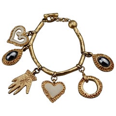 Vintage CHRISTIAN LACROIX Enamel Charm Bracelet