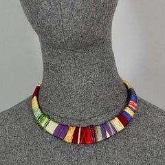 Vintage CHRISTIAN LACROIX Ethnic Masai Rigid Choker Necklace