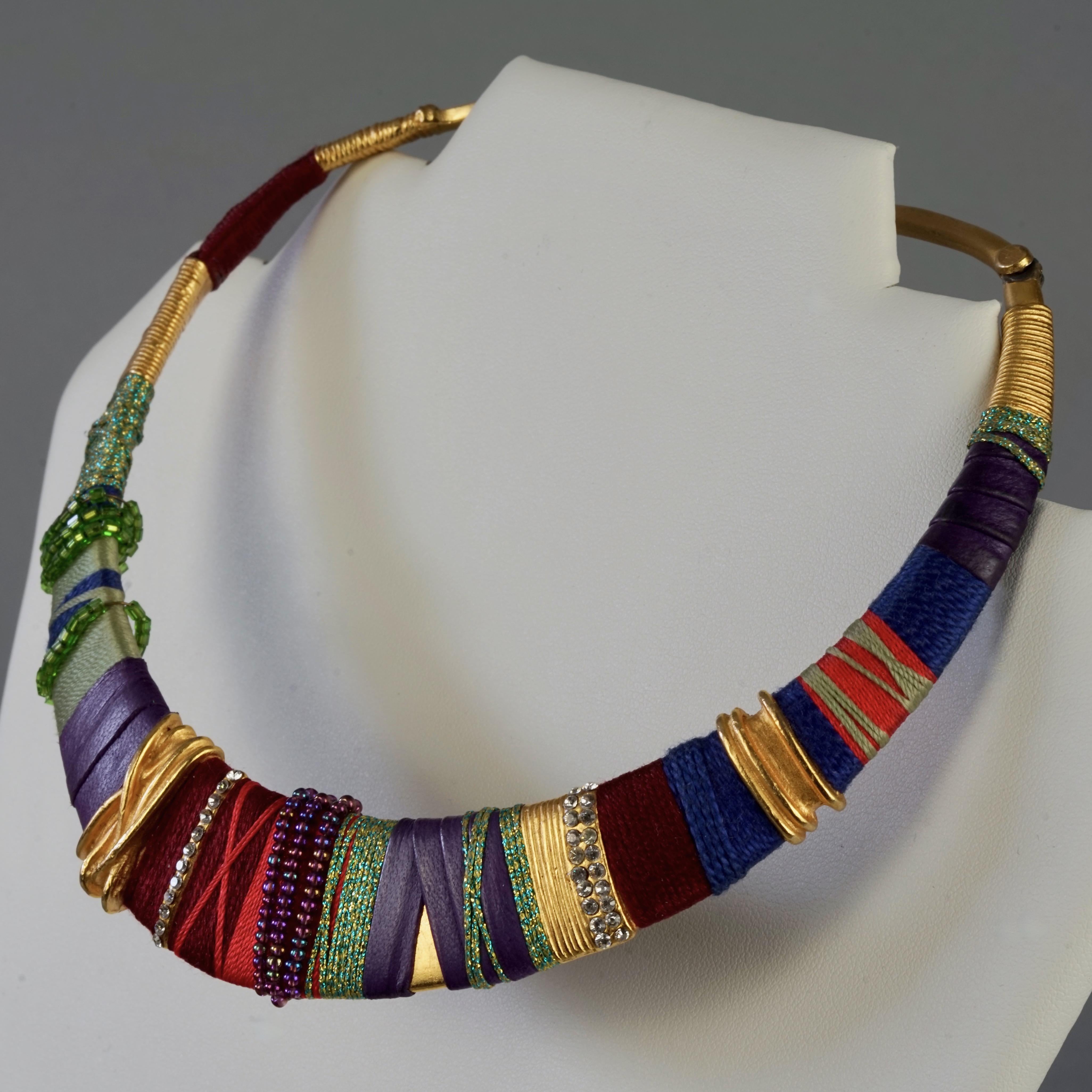 Women's Vintage CHRISTIAN LACROIX Ethnic Masai Rigid Choker Necklace For Sale