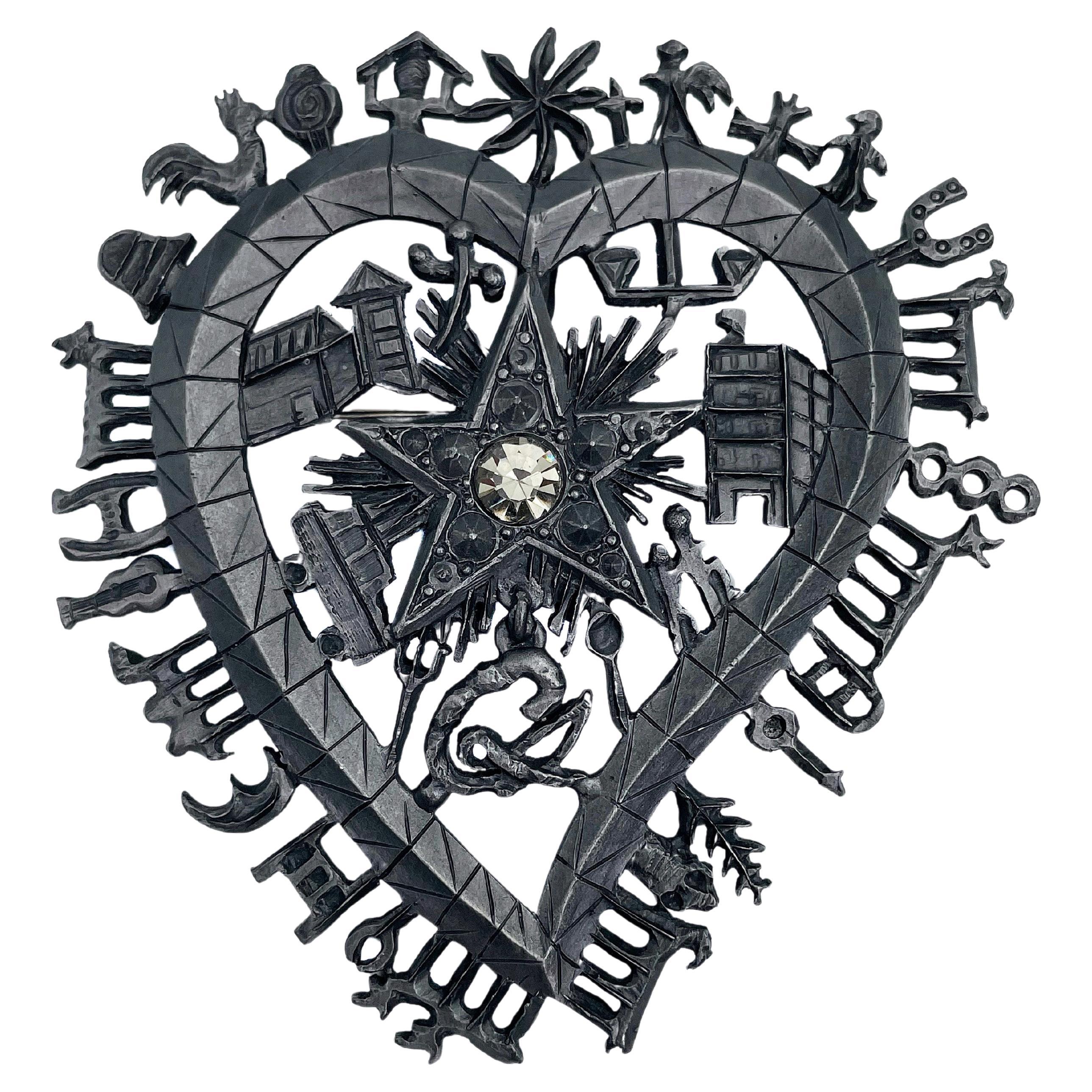 Christian Lacroix Heart Brooch