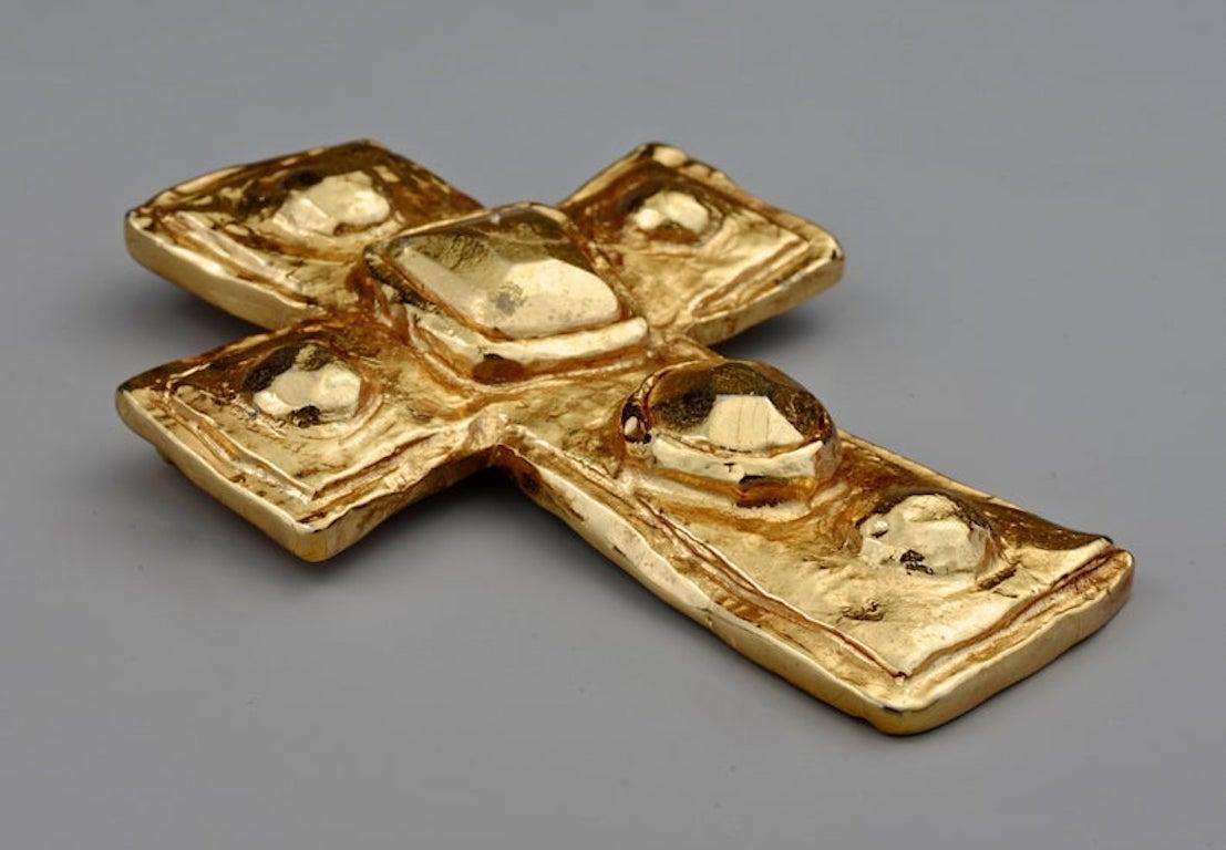 gold cross brooch