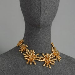 Vintage CHRISTIAN LACROIX Gilt Sputnik Necklace