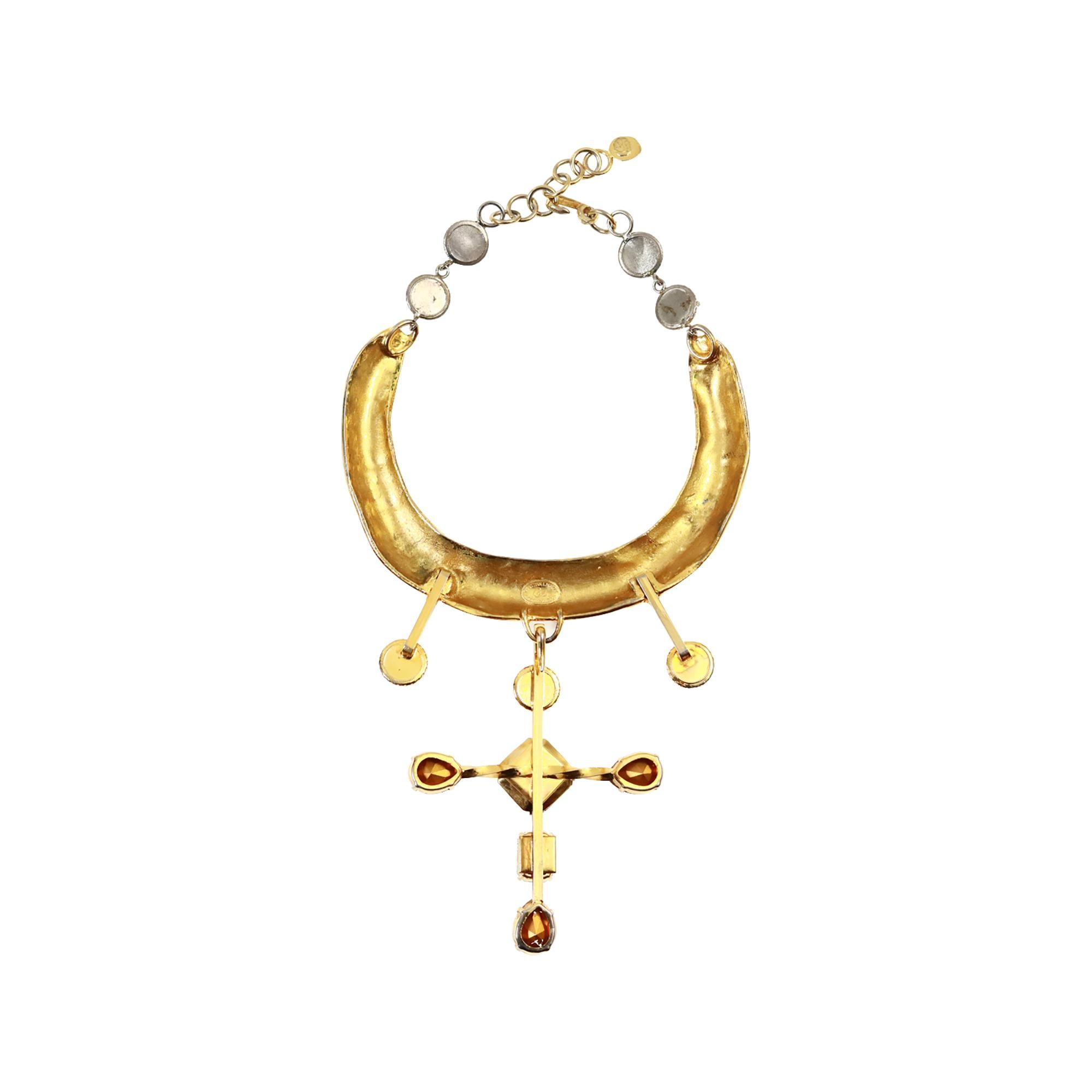 Christian Lacroix d'epoca, girocollo lungo con diamanti d'oro, circa anni '90 in vendita 1