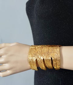 Vintage CHRISTIAN LACROIX Graffiti Claw Cuff Bracelet