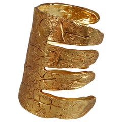Vintage CHRISTIAN LACROIX Graffiti Claw Cuff Bracelet