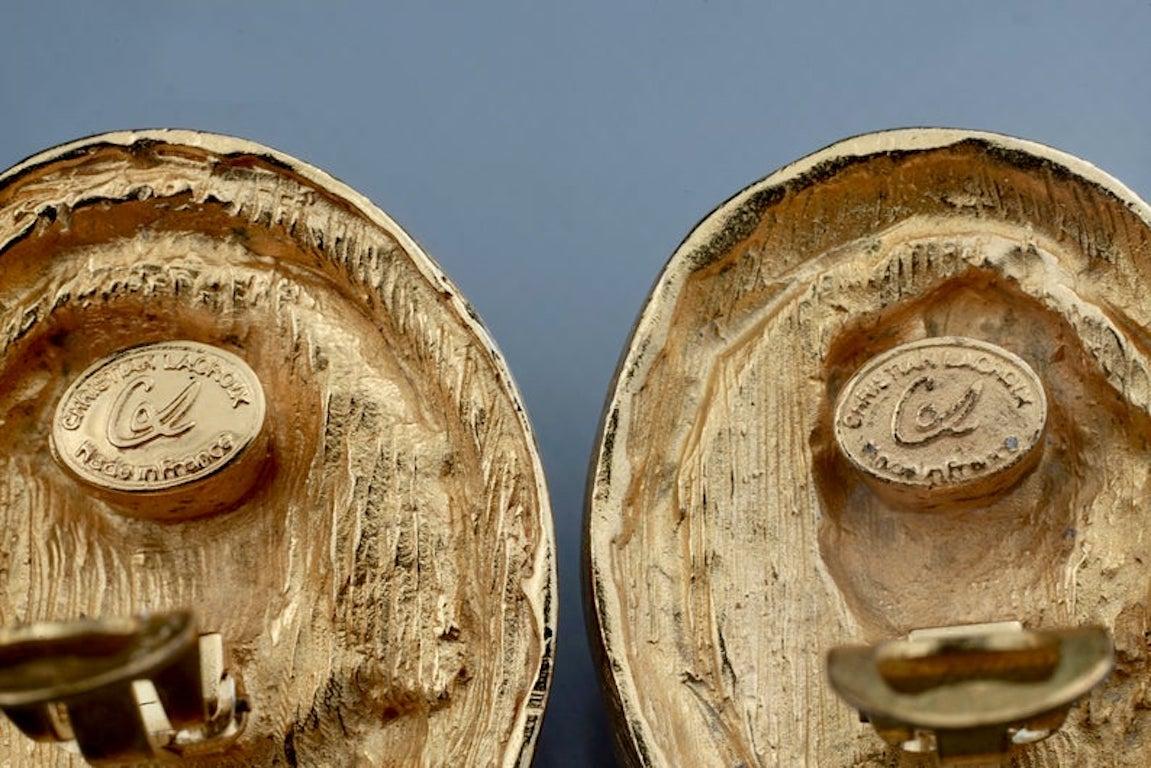 Vintage CHRISTIAN LACROIX Greek Roman Cameo Earrings 5