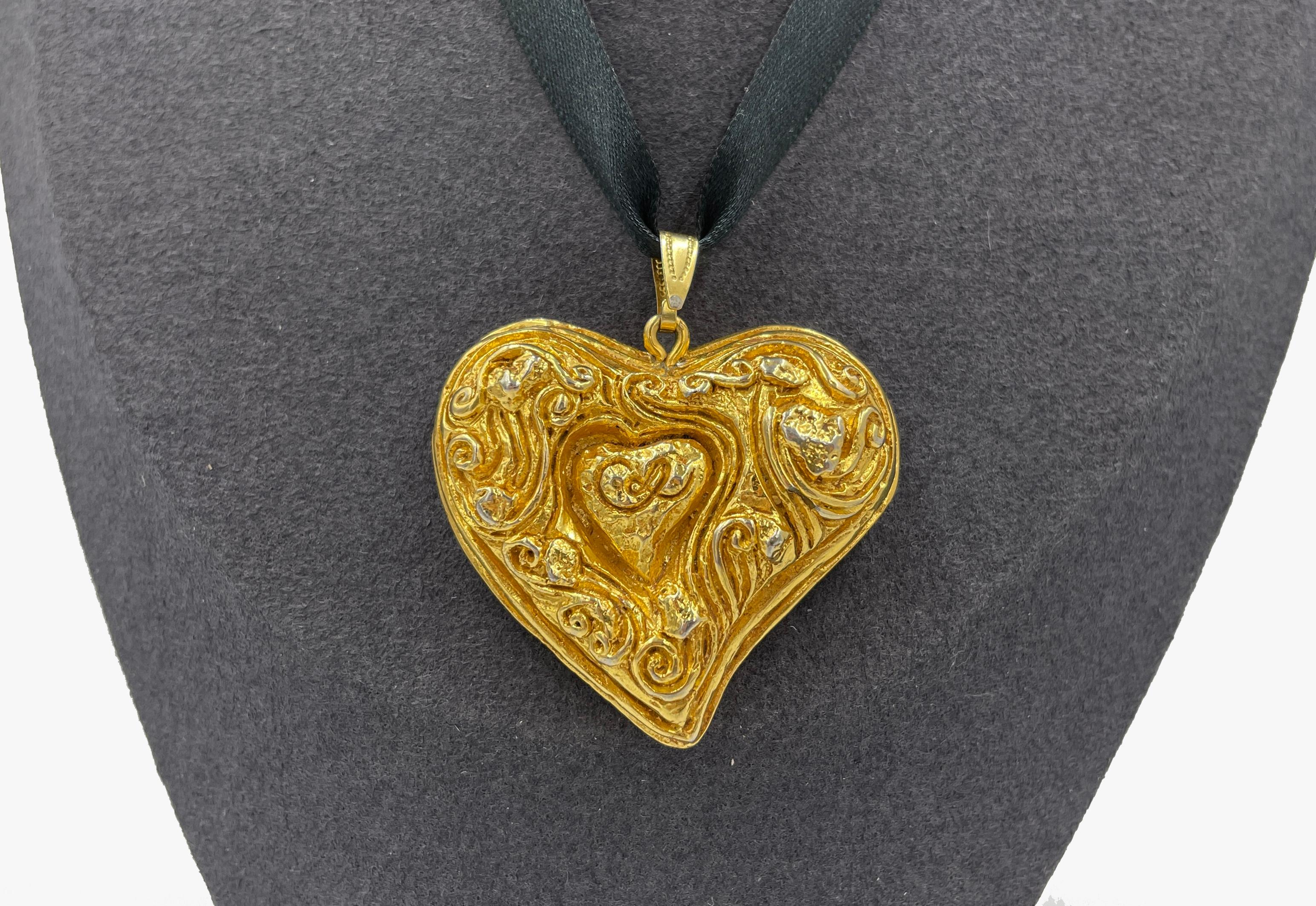 Baroque Vintage Christian Lacroix heart pendant, 1990s