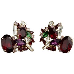 Vintage CHRISTIAN LACROIX Heart Rhinestone Earrings Vintage CHRISTIAN LACROIX Heart Rhinestone Earrings