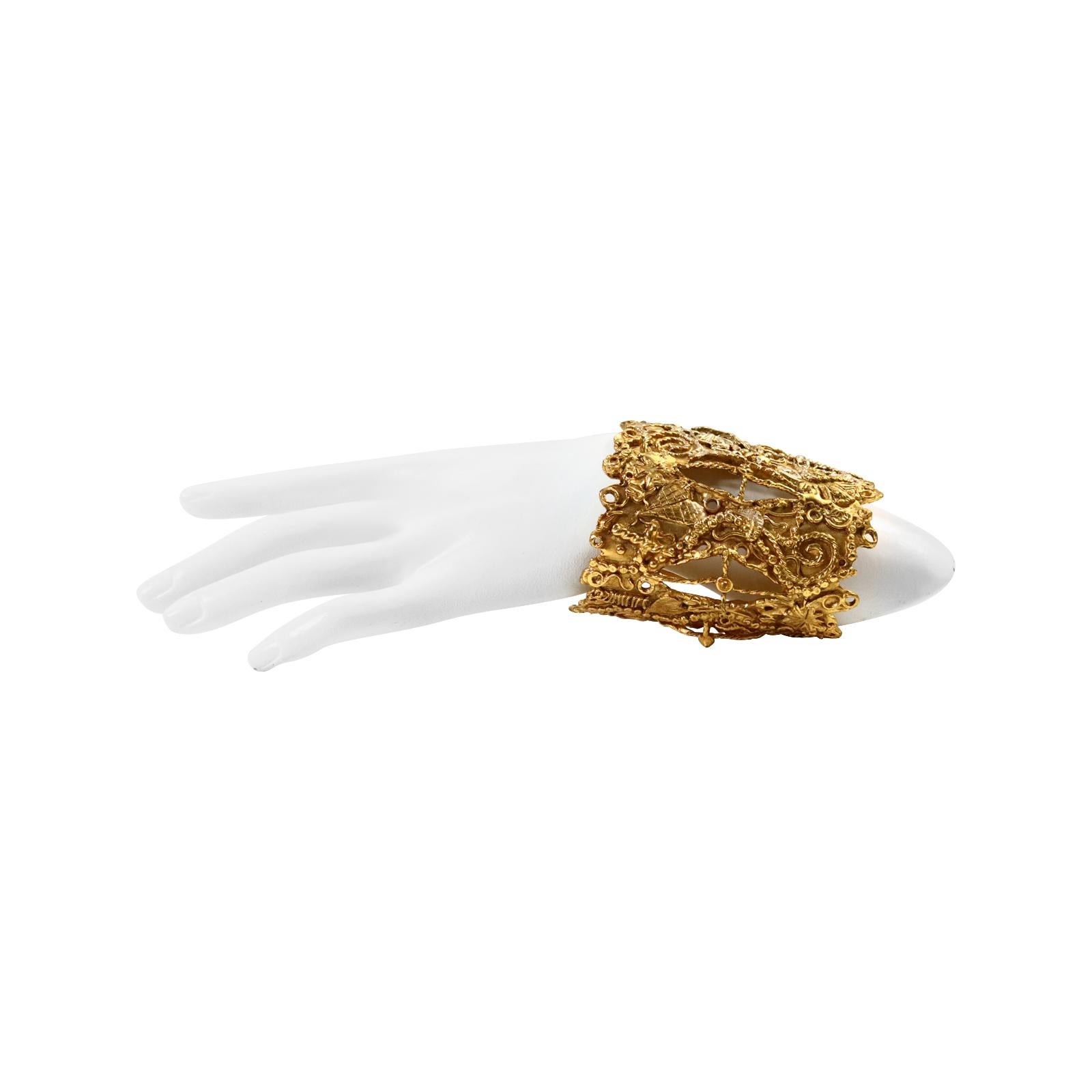 Vintage Christian Lacroix Heavy Textured Cuff  Circa 1990s In Good Condition In New York, NY