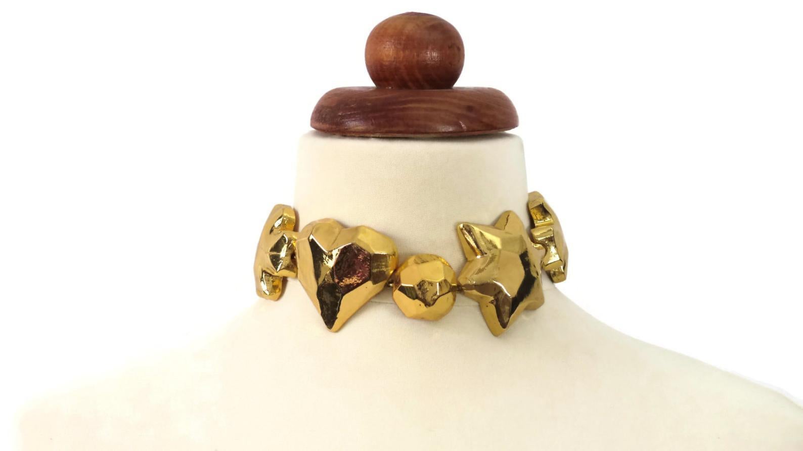 Women's Vintage CHRISTIAN LACROIX Iconic Symbol Choker Necklace