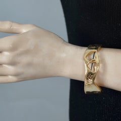 Vintage CHRISTIAN LACROIX Interlocking Heart Cuff Bracelet