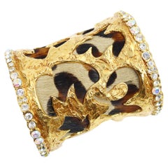 Vintage Christian Lacroix and Crystal Cuff Circa 1990s