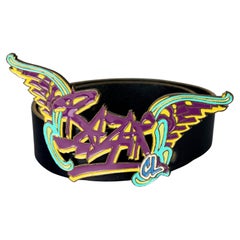 Vintage CHRISTIAN LACROIX Logo BAZAR Winged Enamel Belt