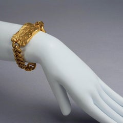 Vintage CHRISTIAN LACROIX Logo Chunky Kandare Kette Rihanna ID-Armband