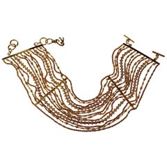 Vintage CHRISTIAN LACROIX Masai Multi Strand Chain Choker Necklace