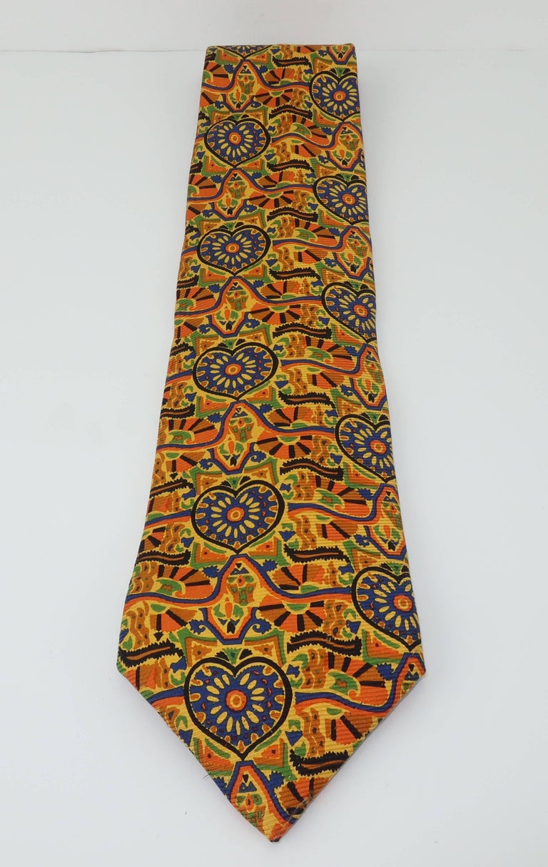 Vintage Christian Lacroix Men's Silk Necktie For Sale at 1stDibs