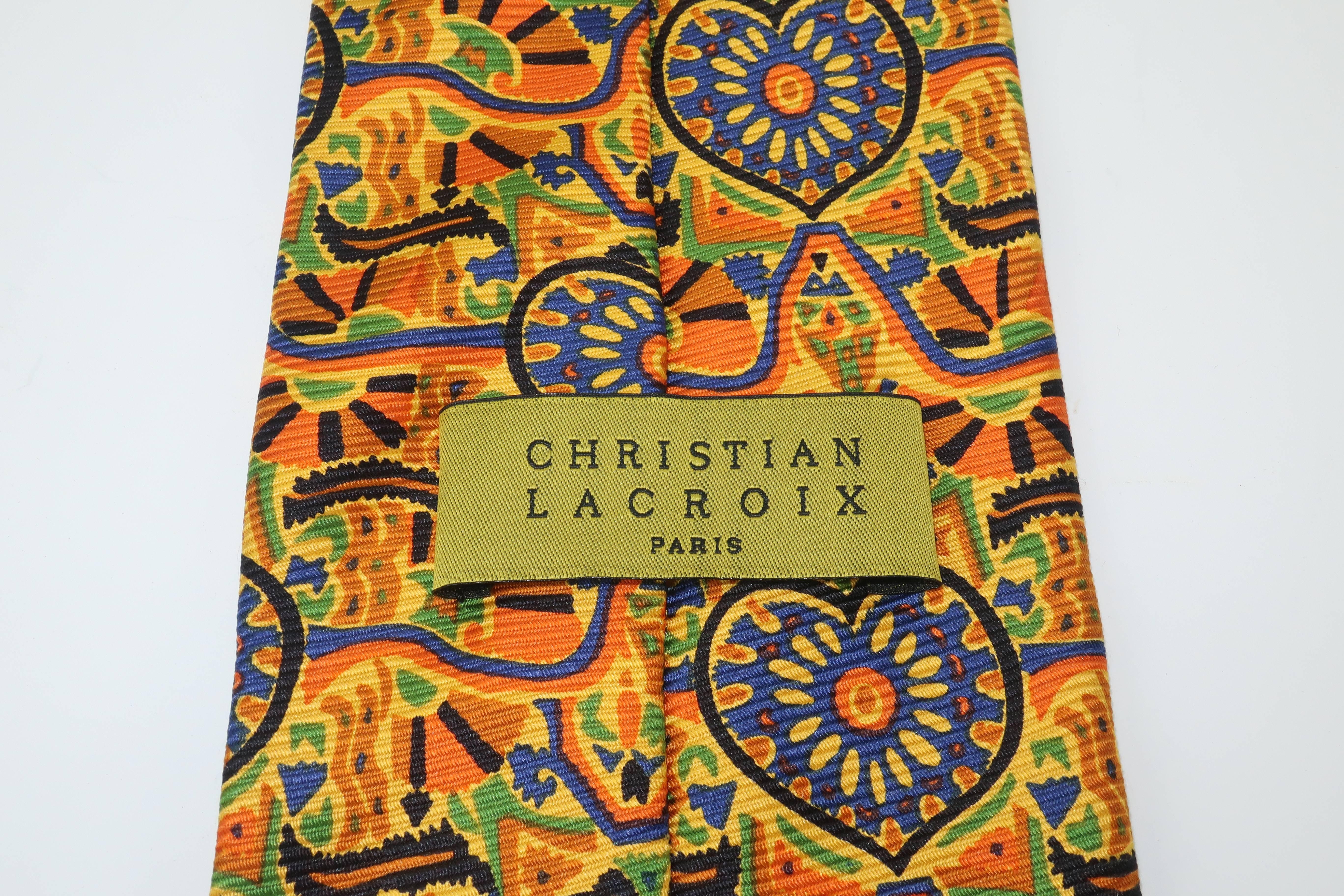 Vintage Christian Lacroix Men's Silk Necktie 1