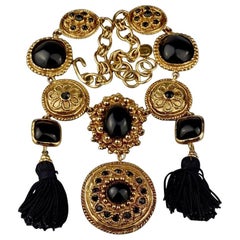 Vintage CHRISTIAN LACROIX Mogul Byzantine Tassel Bib Necklace