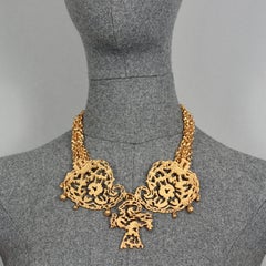 Vintage CHRISTIAN LACROIX Opulent Filigree Multi Chain Necklace