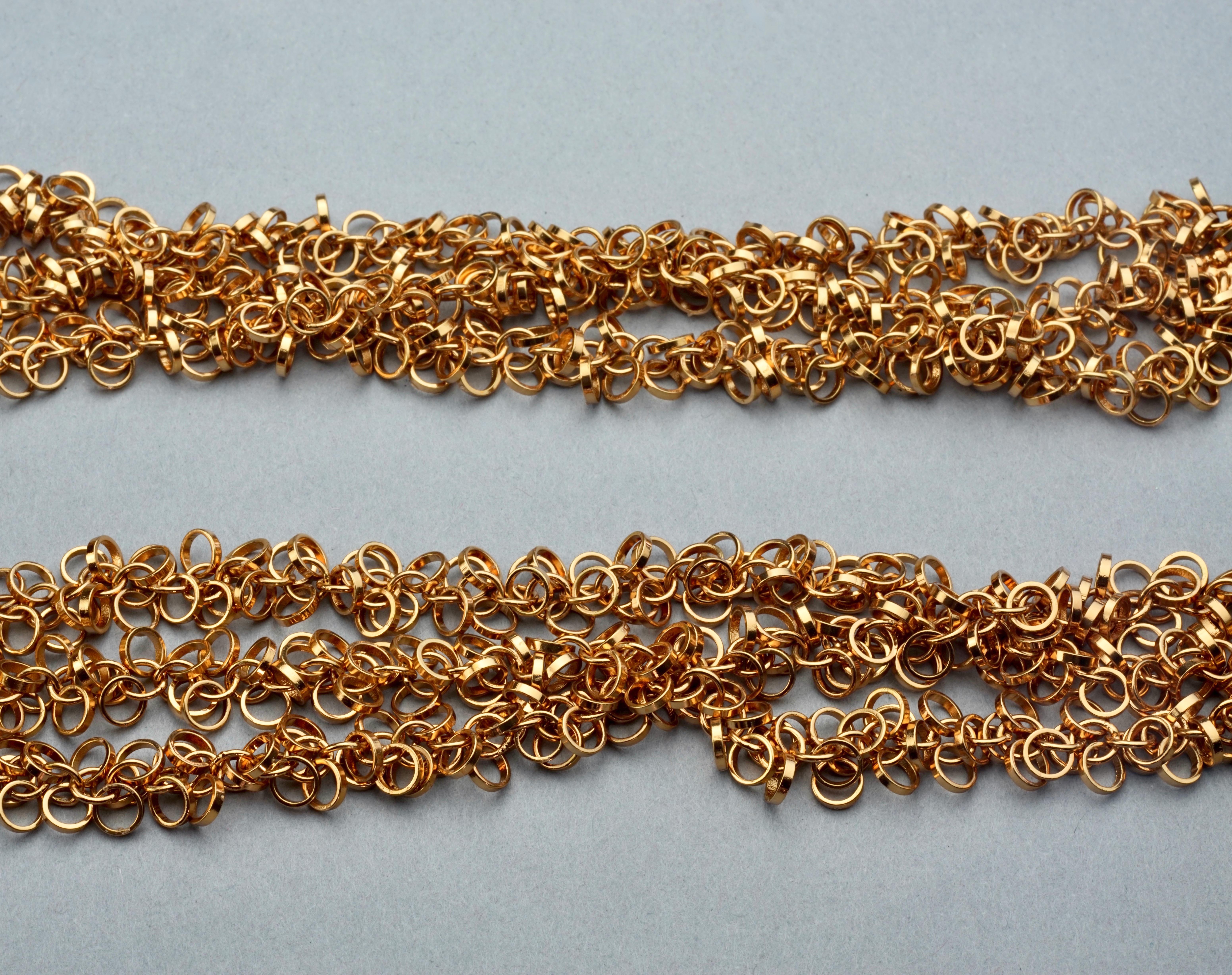 Vintage CHRISTIAN LACROIX Opulent Filigree Multi Chain Necklace For Sale 4