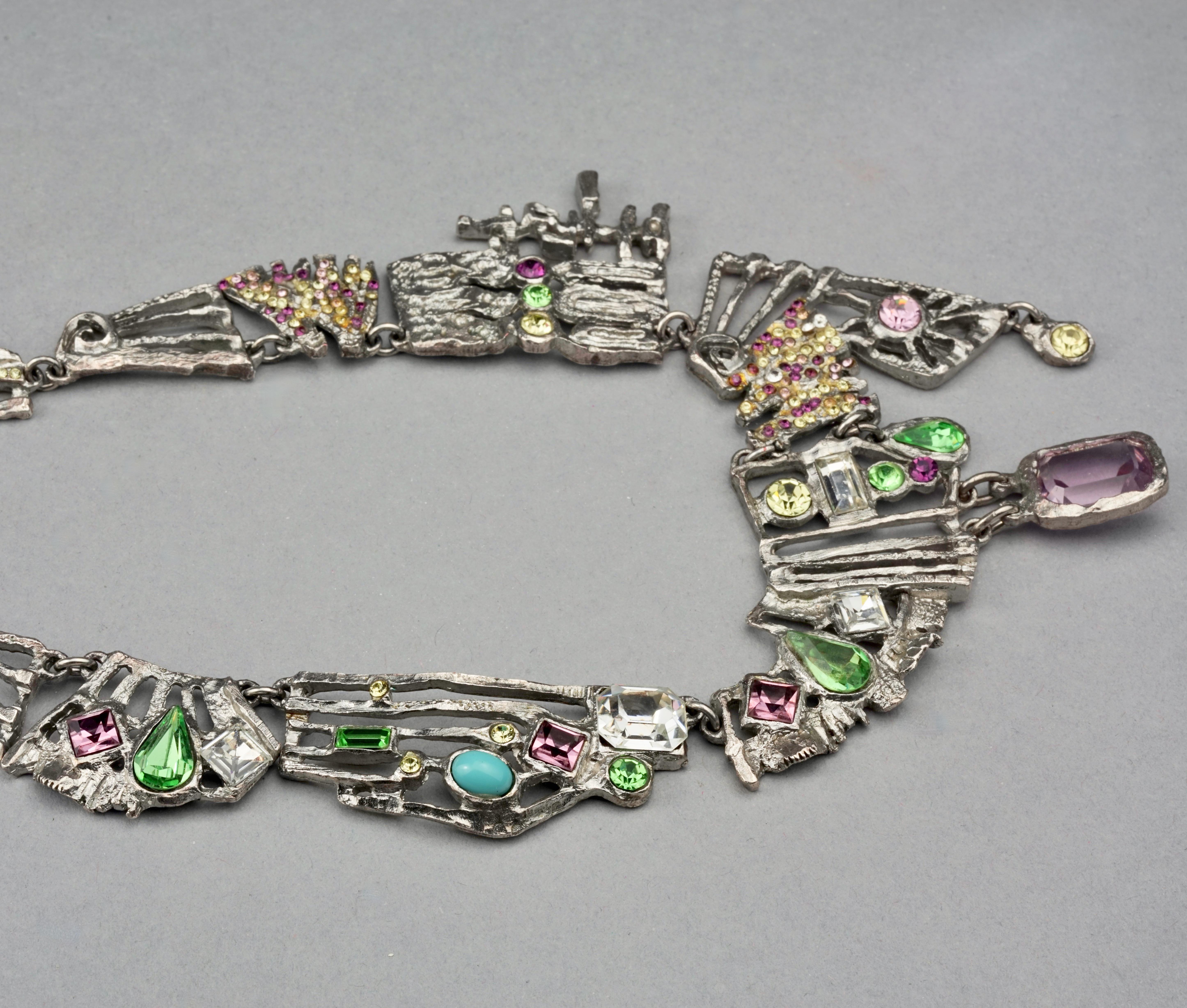 Women's Vintage CHRISTIAN LACROIX Opulent Jewelled Openwork Necklace For Sale
