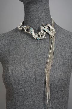 Vintage CHRISTIAN LACROIX Opulent Rigid Cascading Multi Chain Choker Necklace