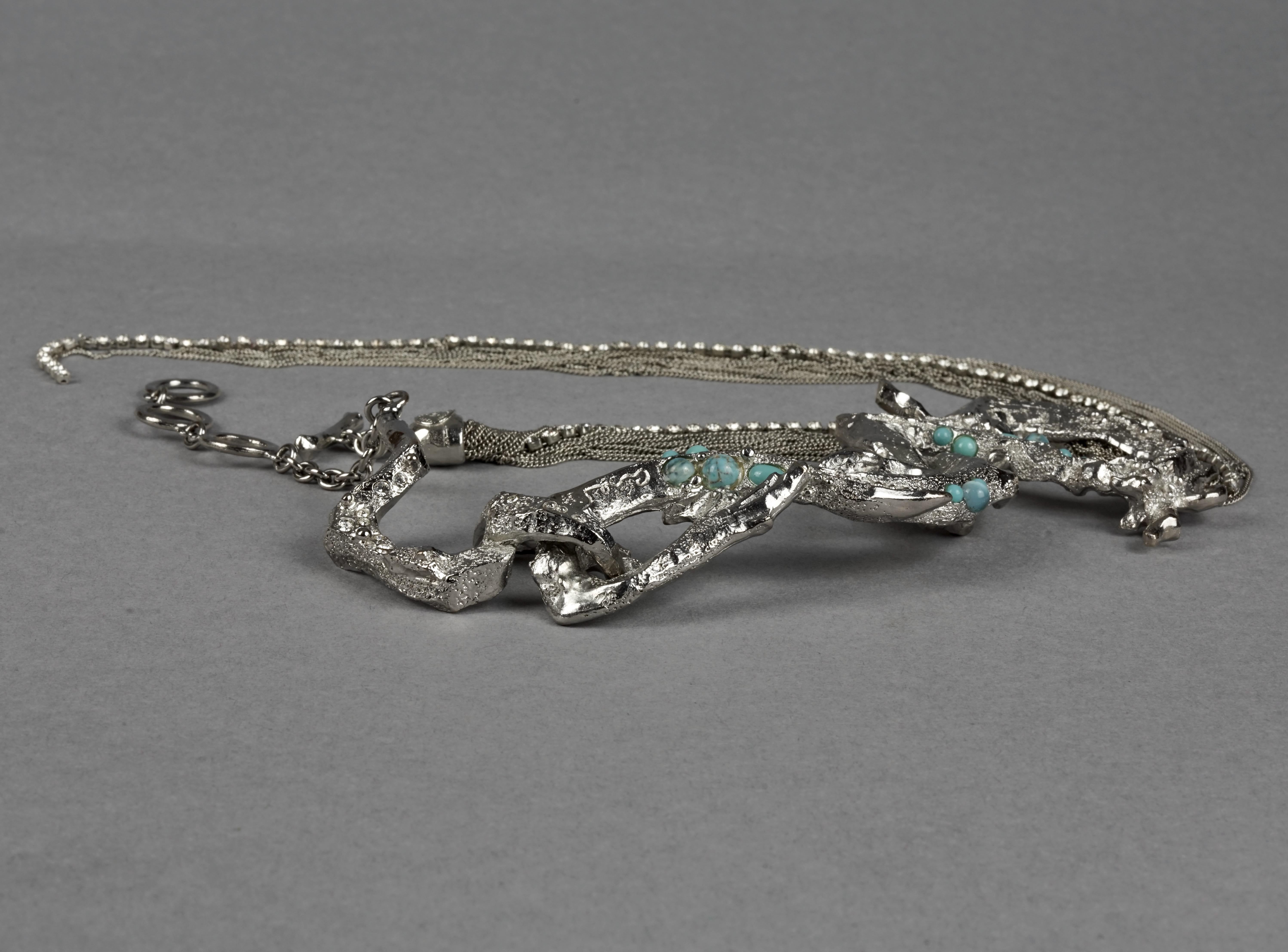Vintage CHRISTIAN LACROIX Opulent Rigid Cascading Multi Chain Choker Necklace In Excellent Condition For Sale In Kingersheim, Alsace