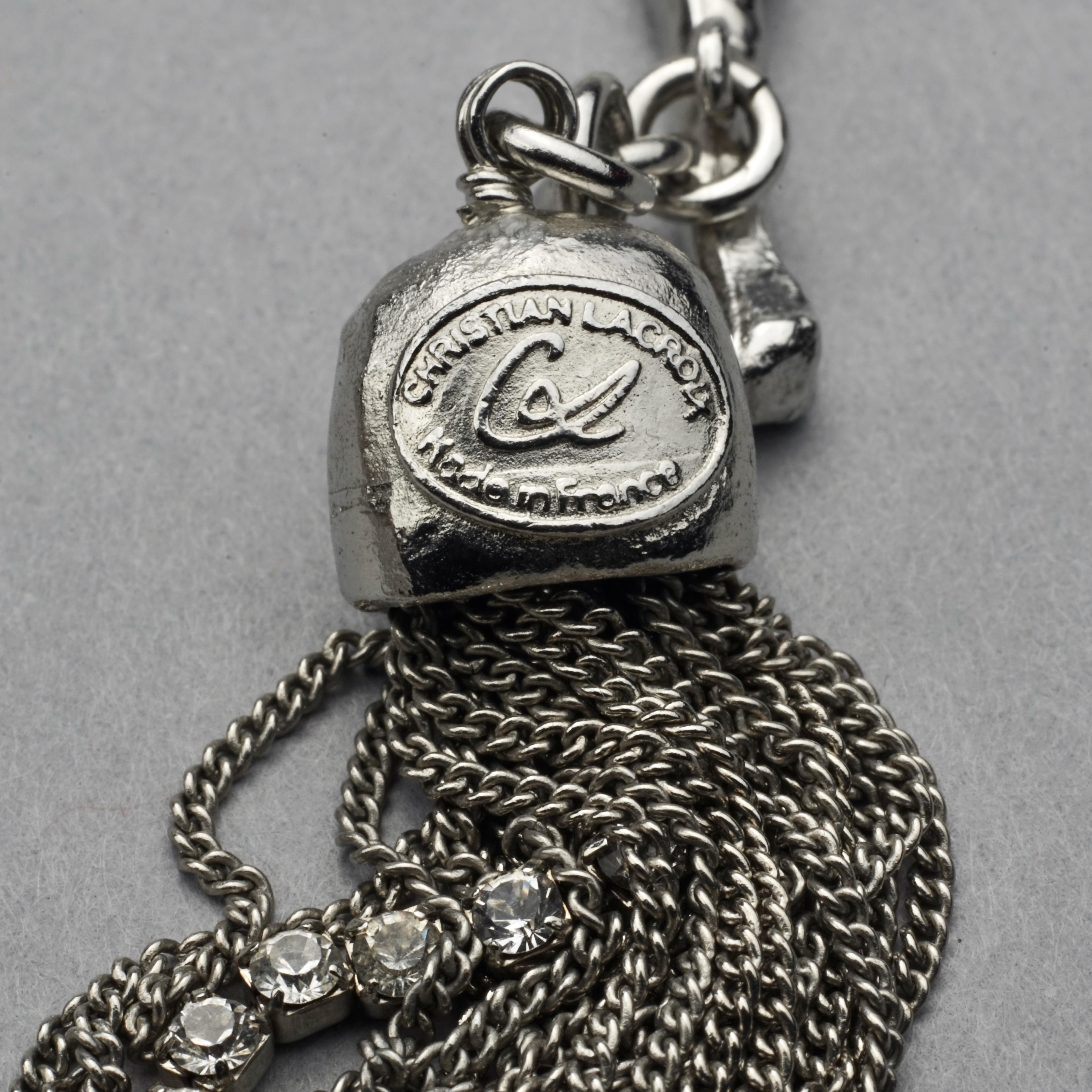 Vintage CHRISTIAN LACROIX Opulent Rigid Cascading Multi Chain Choker Necklace For Sale 4