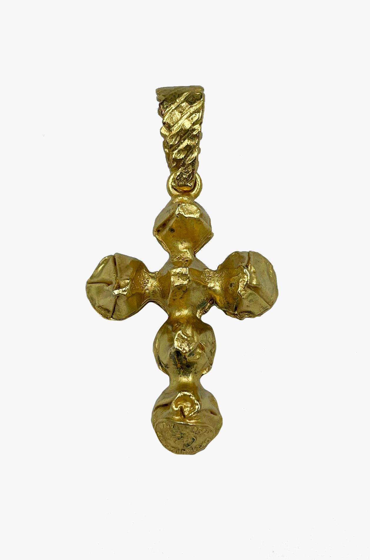 Women's or Men's Vintage Christian Lacroix pearl cross pendant, 1990s