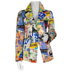 Vintage CHRISTIAN LACROIX Pop Art Collage Colourful Blazer Jacket
