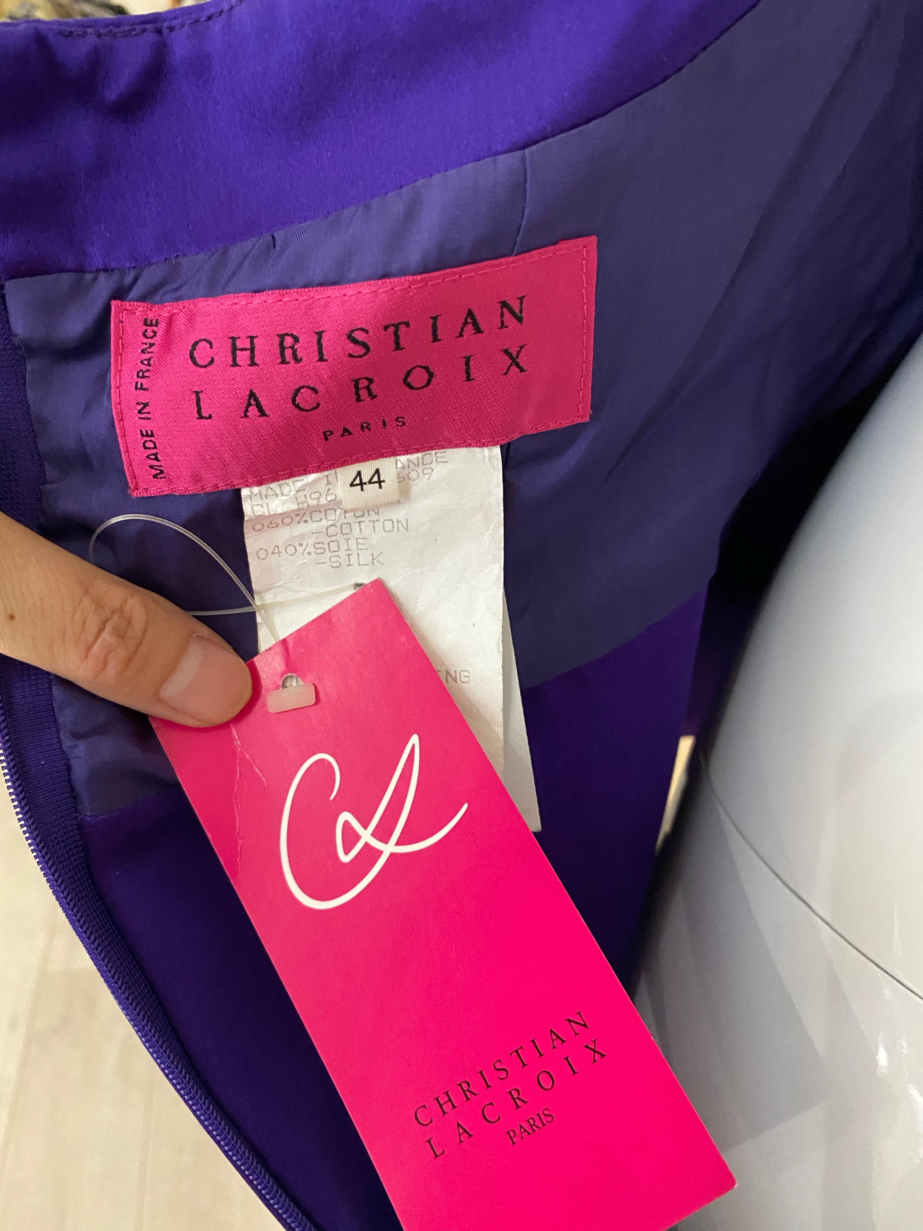 Women's Vintage Christian Lacroix Purple Silk Top
