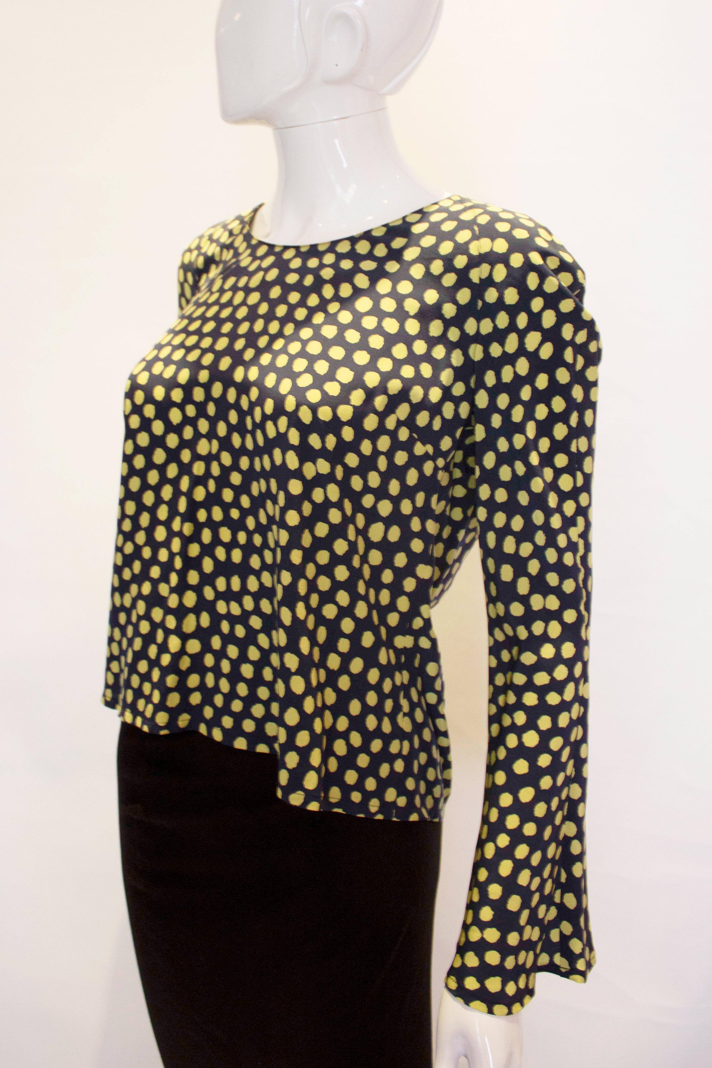 Vintage Christian Lacroix Silk Blouse In Good Condition For Sale In London, GB