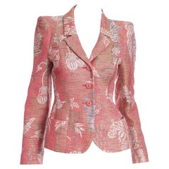 Christian Lacroix - Veste blazer vintage en lin et laine mélangées, printemps 1999