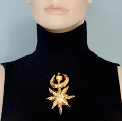 Vintage CHRISTIAN LACROIX Star Modernist Abstract Brooch