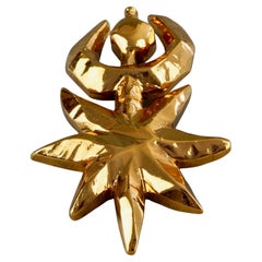 Vintage CHRISTIAN LACROIX Star Modernist Abstract Brooch