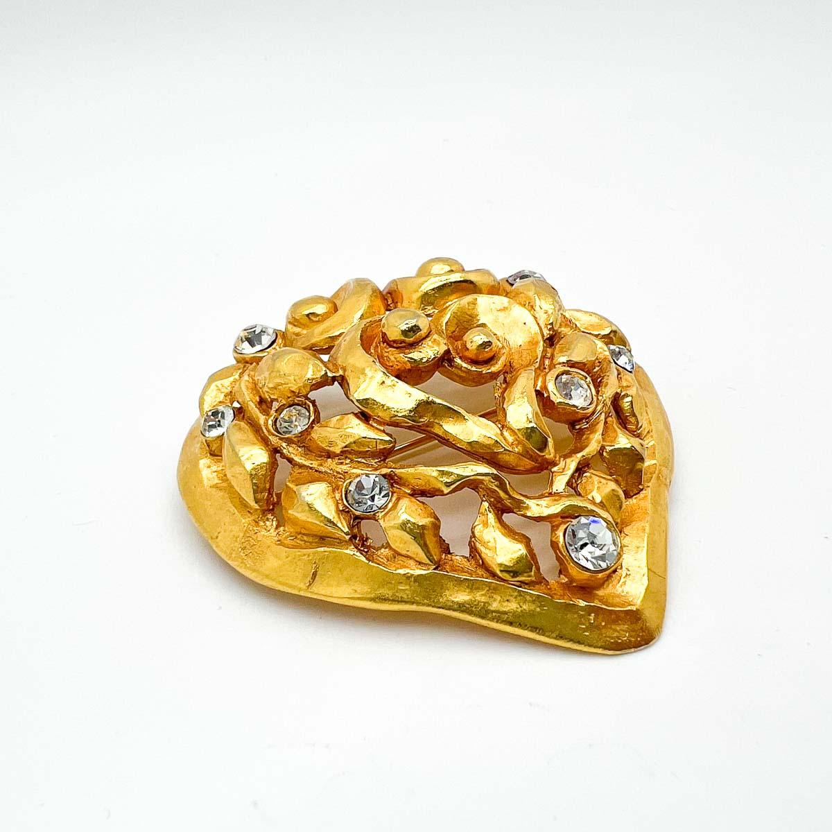 Women's Vintage Christian Lacroix Statement Heart Limited Edition 'Noel 1991' Brooch For Sale