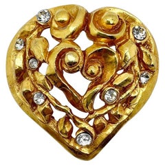 Antique Christian Lacroix Statement Heart Limited Edition 'Noel 1991' Brooch