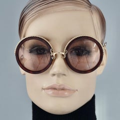 Vintage CHRISTIAN LACROIX Tortoiseshell Round Sunglasses