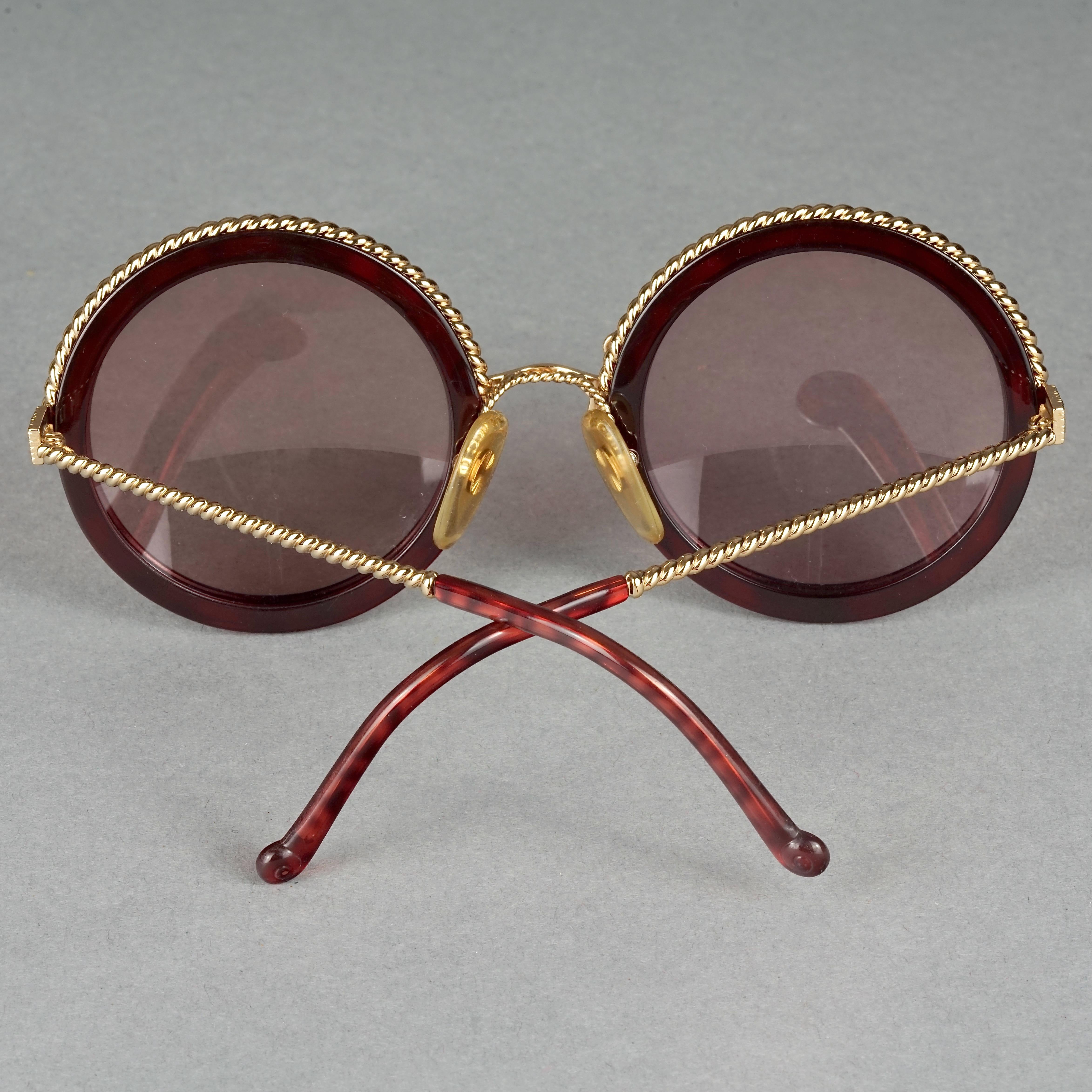 Vintage CHRISTIAN LACROIX Tortoiseshell Round Sunglasses 1