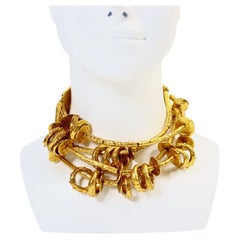 Vintage Christian Lacroix Vintage Gold Toned Choker Circa 1990s