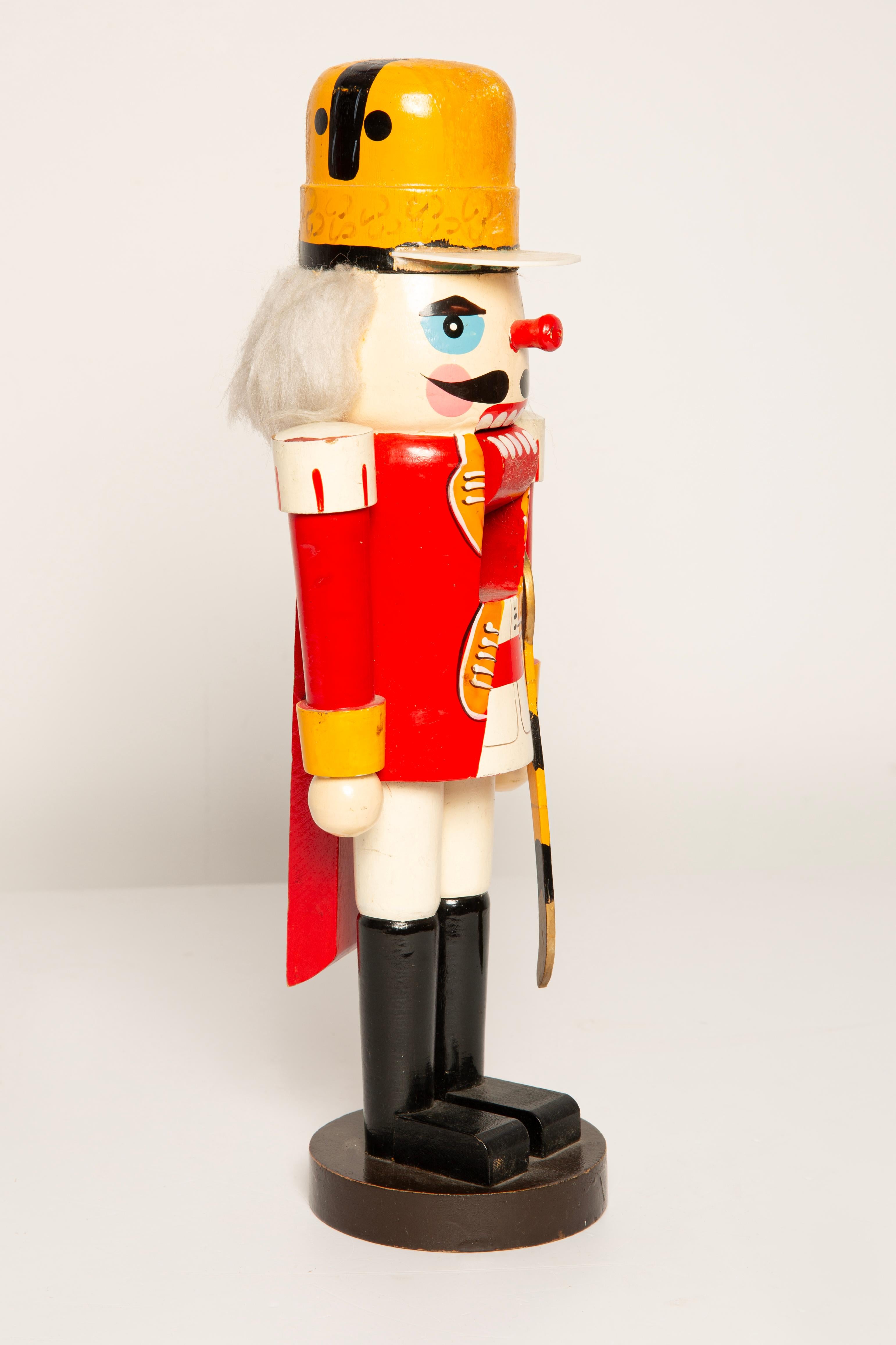 Vintage Christmas Big Nutcracker, Holz, Erzgebirge, Deutschland, 1970 (Moderne der Mitte des Jahrhunderts) im Angebot
