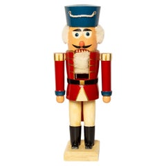 Vintage Christmas Big Nutcracker, Wood, Erzgebirge, Germany, 1970