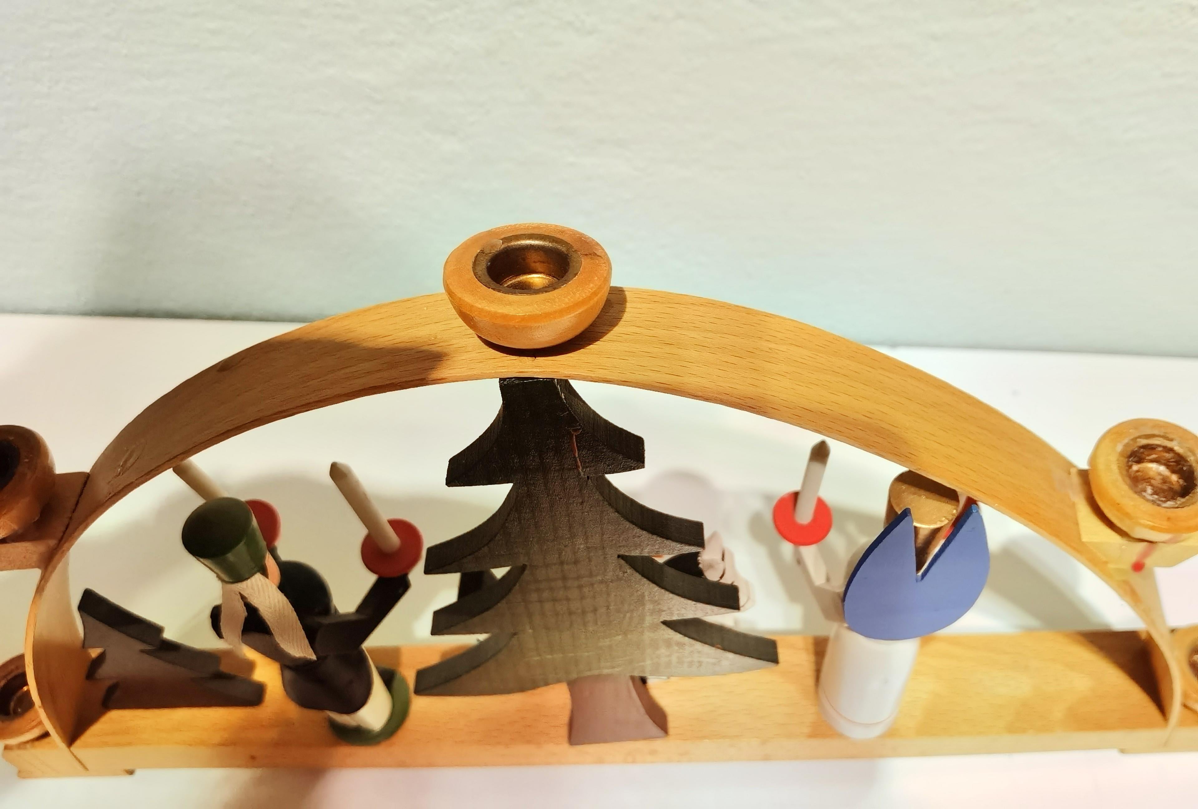 Portavelas navideño vintage Erzgebirge, Alemania Alemán en venta