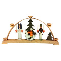 Weihnachtskerzenhalter Erzgebirge, Deutschland, Vintage